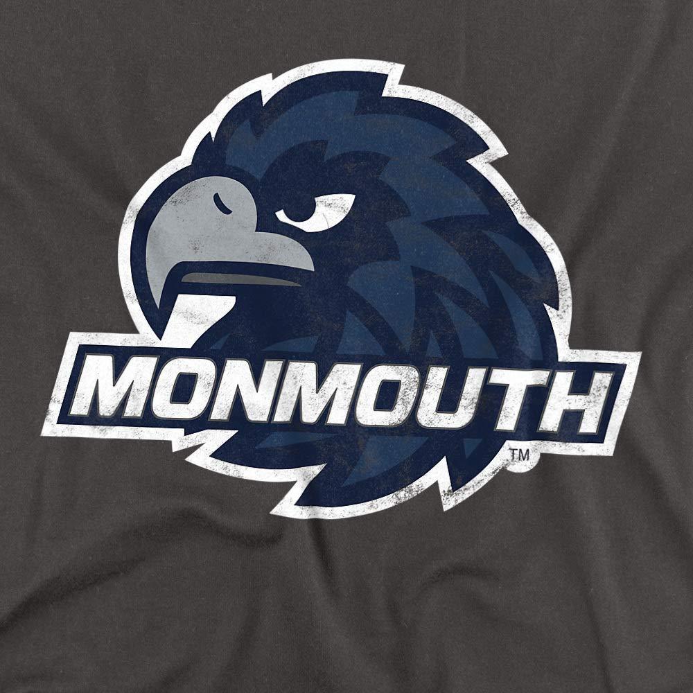 LOGOVISION Monmouth University Official Primary Logo Unisex Adult T-Shirt, Charcoal, 4X-Large