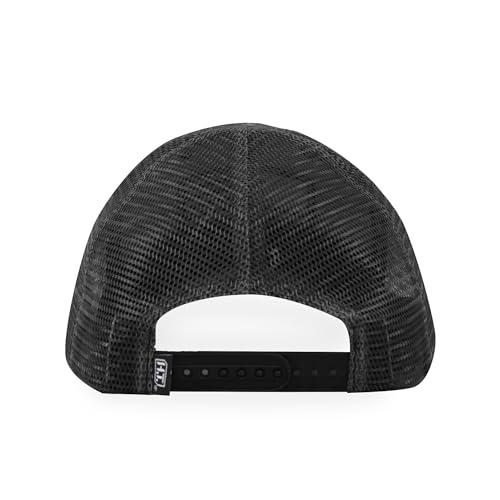 HIGHLAND TACTICAL Highland Tactical Men's American Flag Velcro/Trucker MESH, Charcoal/Black