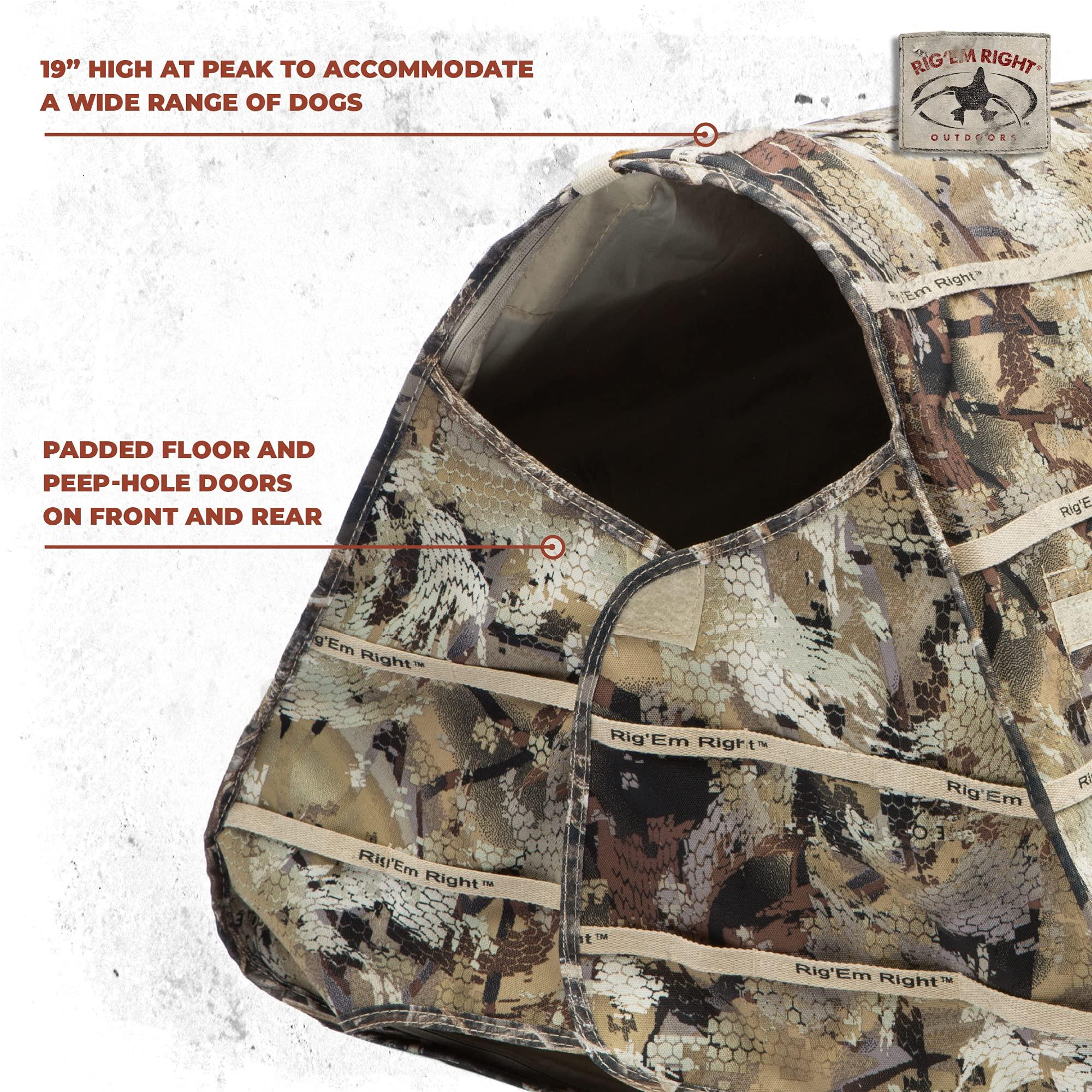 Rig Em Right Rig\'Em RIght Waterfowl Field Bully Bird Hunting Dog Blind - Ultra Quick Setup with no Pins, Hinges or Poles (Gore Optifade Marsh Camo)