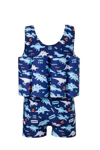 ELUCKFACE ELUCKFACE Baby Kids Floatation Suit Float One-Piece Swimwear Buoyancy for Girls Boys Blue Dinosaur 1-2Years