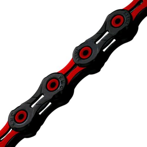 KMC KMC 11-Speed DLC11 Series High-Performance Chain, RED, for Road, Mountain, Gravel; Shimano, SRAM, and Campagnolo Compatible, Missing Link Included