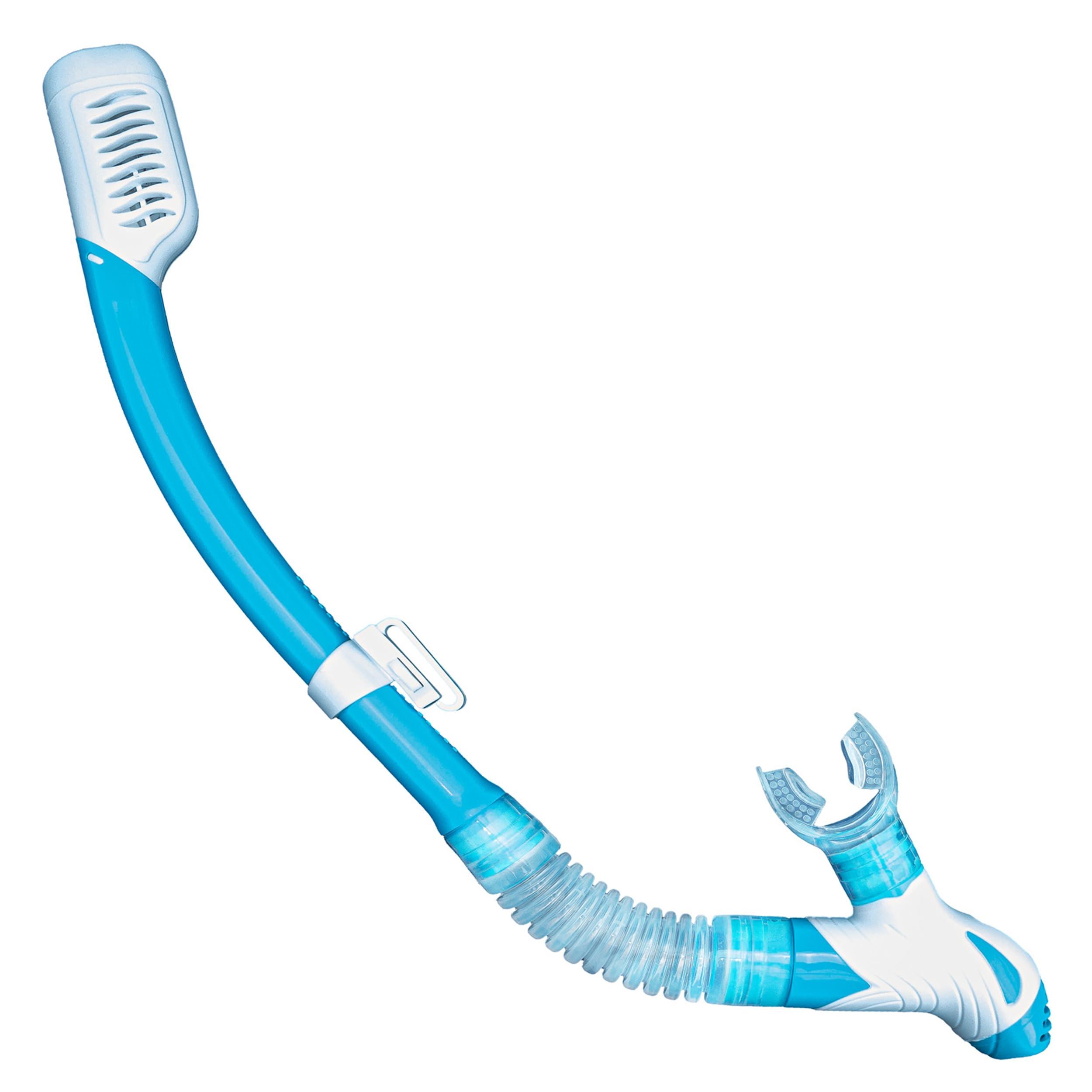 Kraken Aquatics Kraken Aquatics Dry Snorkel | Quality Professional Snorkel Gear with Dry Top Valve, Comfortable Silicone Mouthpiece and Purge Valve for Scuba Diving, Snorkeling, Freediving, Spearfishing and Swimming