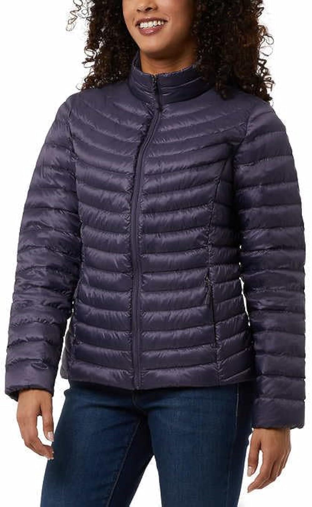 32 Degrees 32 Degrees Womens Midweight Down Jacket (Blue, L), Large