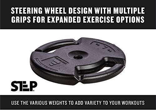 The Step The Step Fitness Deluxe Barbell Weight Set, 60 lbs with Bar, Collars, and Weights