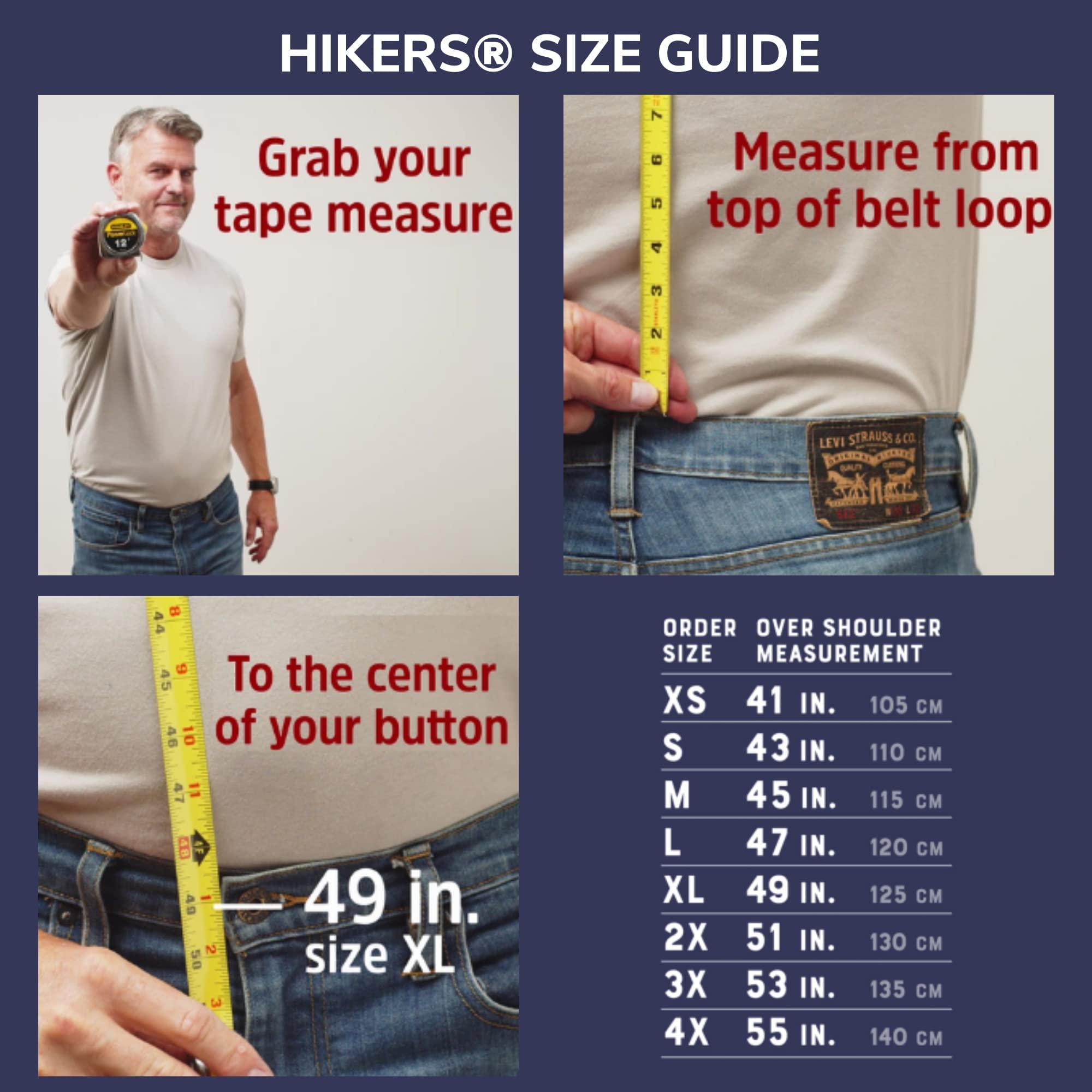 HIKERS HIKERS - Original Hidden Suspenders for Men Under Clothes - Button Fly