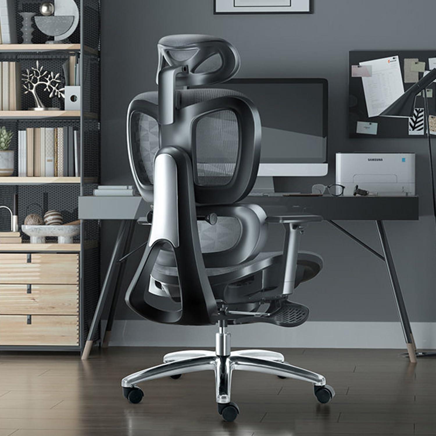 MOTHY Ergonomic Office Chair Adjustable Rolling Desk Chair with Armrest, Lumbar Support and Wheels Computer Chair Executive Swivel Chair, Gaming Chairs (Color : A)