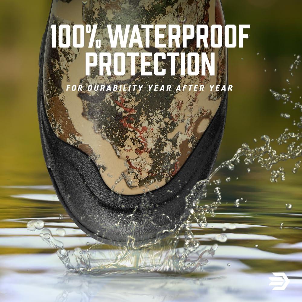 LaCrosse LaCrosse Alphaburly Pro 18" Insulated Hunting Boots for Men Featuring Waterproof Rubber, 1600G Thinsulate, and EVA Footbed, First Lite Specter - 6