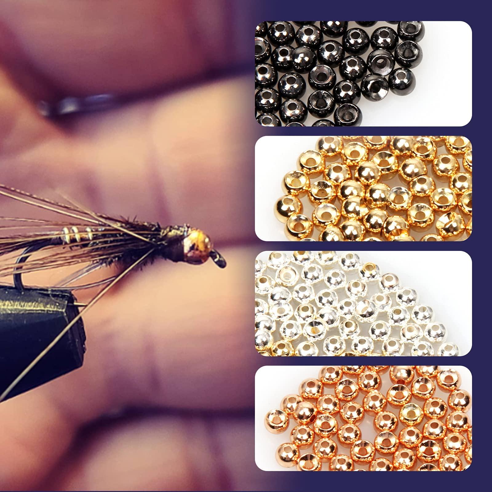 ANGLER DREAM ANGLER DREAM Fly Tying Beads 100 PC/LOT Tungsten Beads Nymph Head Ball Fly Tying Materials (Gold, 3.15 mm,100pcs)