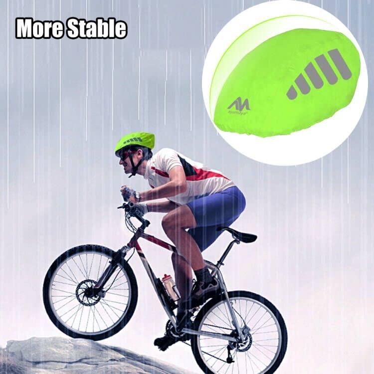 HIKERBRO HIKERBRO Bicycle Helmet Rain Covers, Waterproof Cycle Helmet Cover, Bike Helmet Cover with Reflective Stripes, Windproof High Visibility Helmet Covers for Men Women, Large