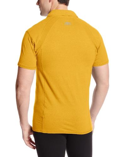 GRAMICCI() Gramicci Men's Austin Performance Polo Shirt, Sunset Yellow, Large