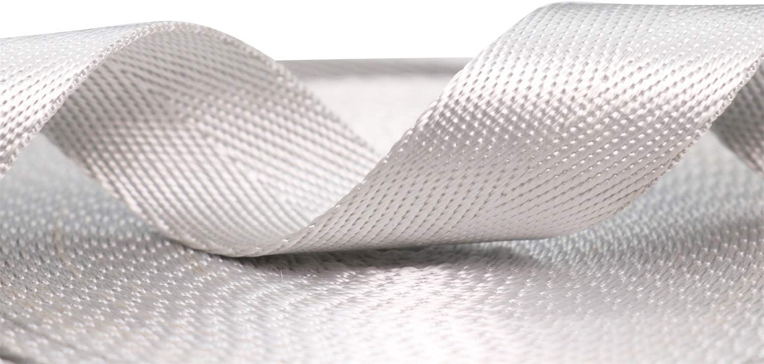 Devobunch Devobunch Nylon Webbing Straps, 1 Inch Wide Heavy Duty Nylon Strap, Durable Flat Rope Webbing, 10 and 25 Yard Roll for Backpack Strapping, Tie-Down, Dog Leash, 18 Vibrant Colors (Grey, 25 Yard)