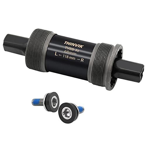 Thinvik Thinvik Square Tapered Bottom Bracket - 68mm English BSA Compatible with Shimano BB-UN26/BB-300/BB-100/BB-101, 68mm x 108 110 113 116 118 122.5 127