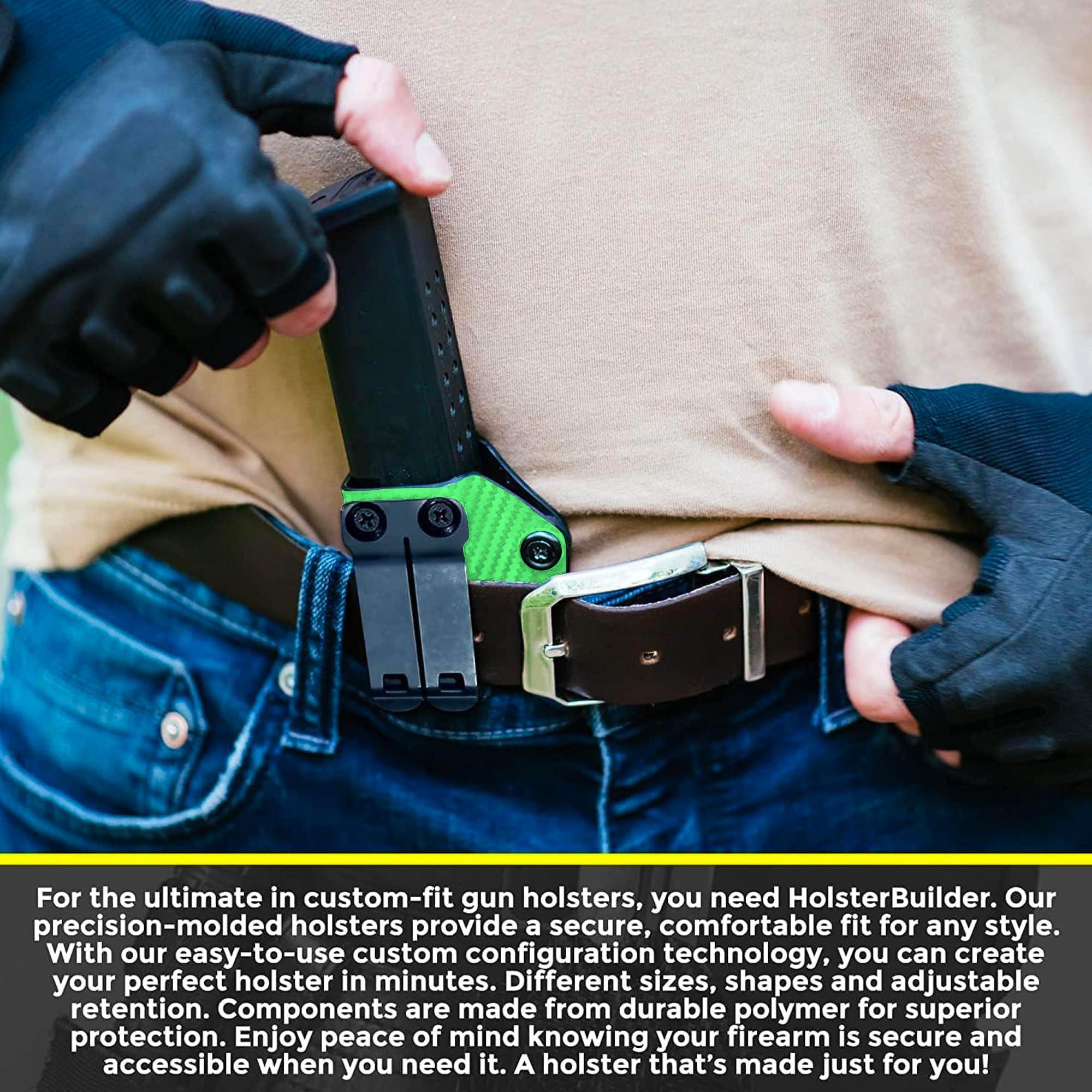 HolsterBuilder HolsterBuilder Ambidextrous IWB/OWB Carbon Fiber Magazine Holster - Convenient Concealment Holster with Mag Pouch - Accessory for Men & Women - Sig P365 X- Macro