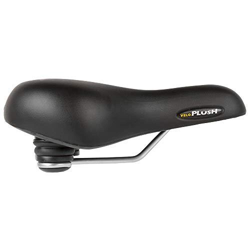 VELO Velo Plush Gel Elasto Saddle - Black, L = 254 X W = 200 Mm