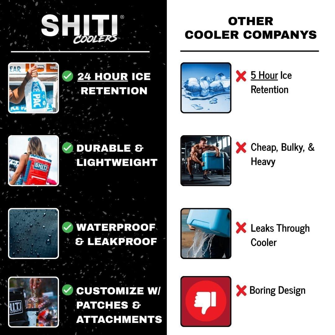 SHITI SHITI Coolers Cooler for Camping, Travel, Beach, Soft Lunch Box for Food, Drinks & Ice, Portable, Waterproof 24 Hr Insulated Bag with Shoulder Straps, Customizable (The Basket, 15 Can Cooler)