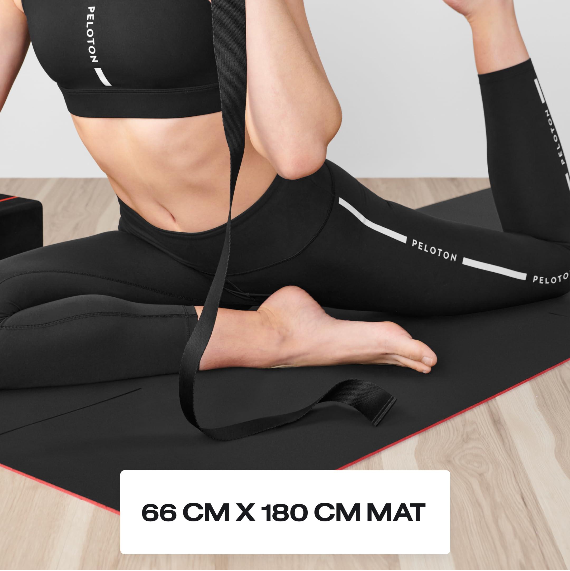 Peloton Peloton Reversible Workout Mat | 71 x 26 with 5 mm Thickness, Premium Heavy-Duty Floor & Yoga Mat, Tear & Scratch Resistant,Black, Red