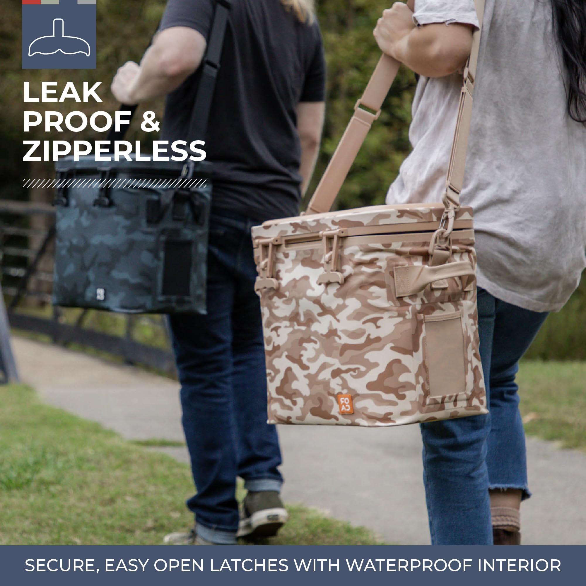 ORCA ORCA Wanderer 24 Can Soft Side Cooler | Temperature Insulated Leakproof Bag Keeps Drinks Ice Cold All Day, Height Fits Wine Bottles, Over Shoulder Strap & Carry Handles for Portability Starboard