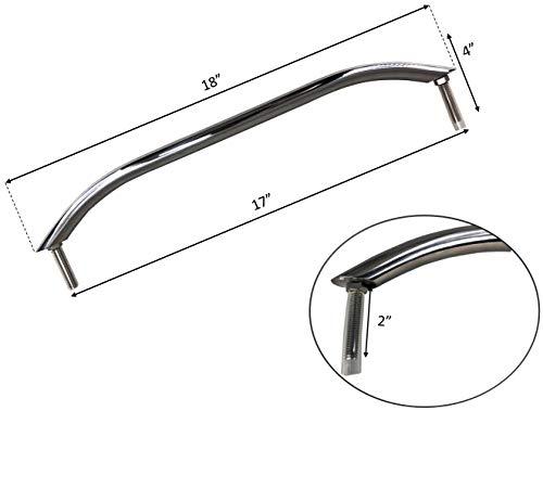 Pactrade Marine Pactrade Marine Boat Stainless Steel Heavy Duty Handrail Grab Handle 18 Inches with Studs Hardware