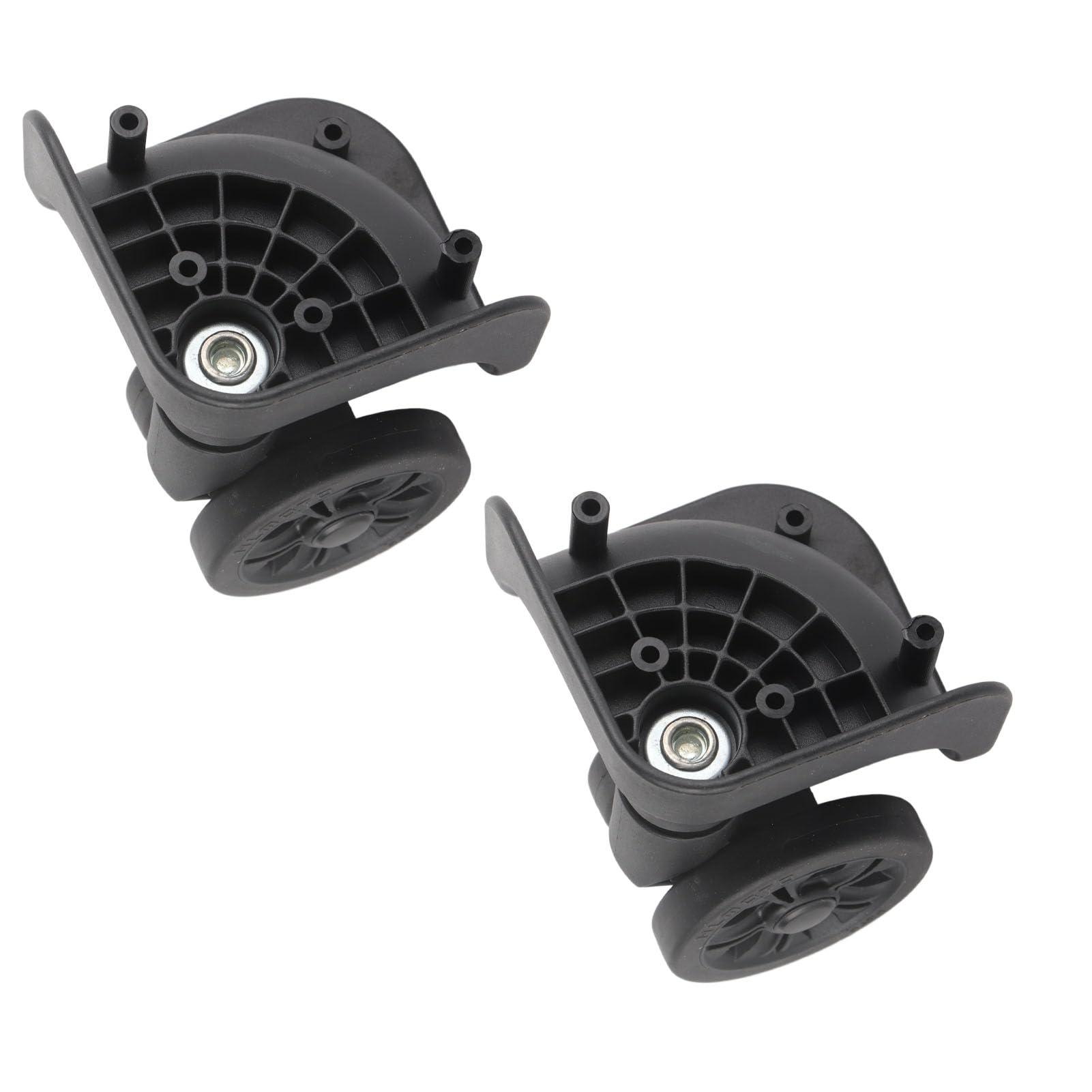 VGEBY Suitcase Wheel, 1 Pair Luggage Replacement Wheel Luggage Suitcase Caster Swivel Wheel Nylon for Repair Replacement Black