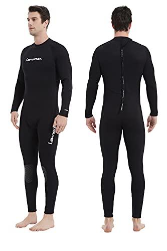 Lemorecn Lemorecn Mens Wetsuits Jumpsuit Neoprene 3/2mm Full Body Diving Suit (3031black-3XL)