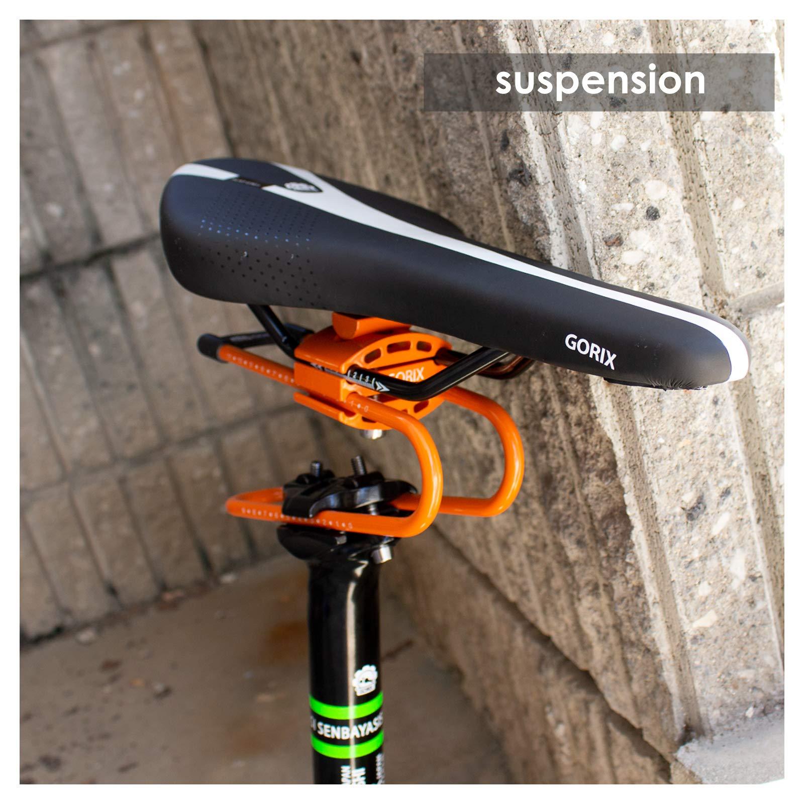 GORIX GORIX Bike Saddle Suspension Spring Steel Shock Absorber MTB Road Bicycle (GX-SSP(Global Edition)) (Red)
