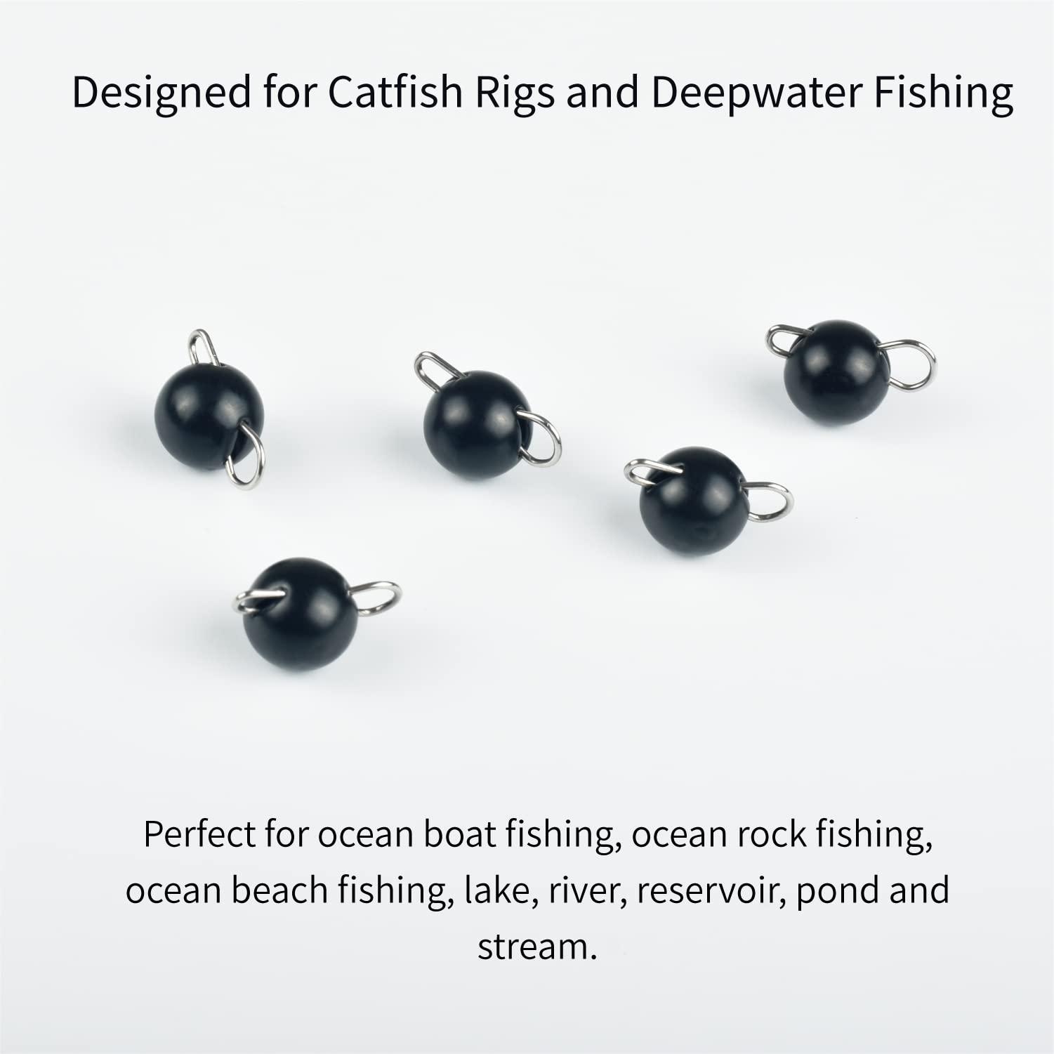 MUUNN MUUNN 10Pcs Tungsten Cheburashka Weights Fishing Sinkers, 1~30g Tungsten Cannonball Jig Head Fishing Weights Tungsten Cheb Rig Weights, Black(3.0g)