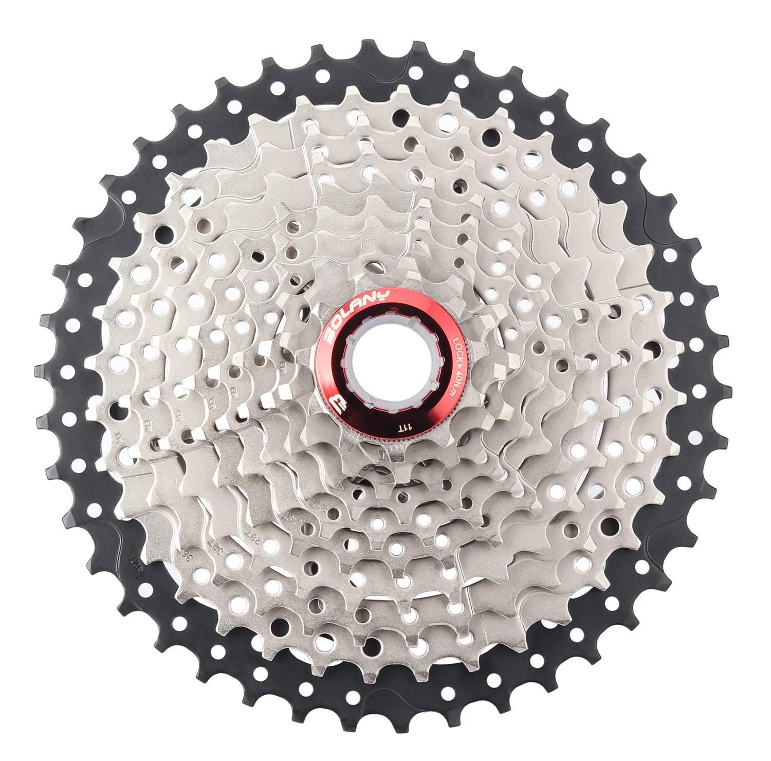 BOLANY BOLANY Bike 8/9/10 Speed Cassette 11-25T/32T/36T/40T/42T/46T/50T Fit for MTB Bike, Road Bicycle, Lightweight Freewheel, Compatible with Shimano SRAM Sunrace