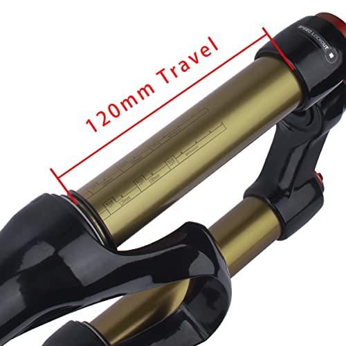 BOLANY BOLANY Bike Suspension Fork MTB Bicycle Magnesium Alloy Suspension Front Fork 26/27.5/29 inch, Straight Steerer and Tapered Steerer Air Fork (Manual Lockout - Remote Lockout)