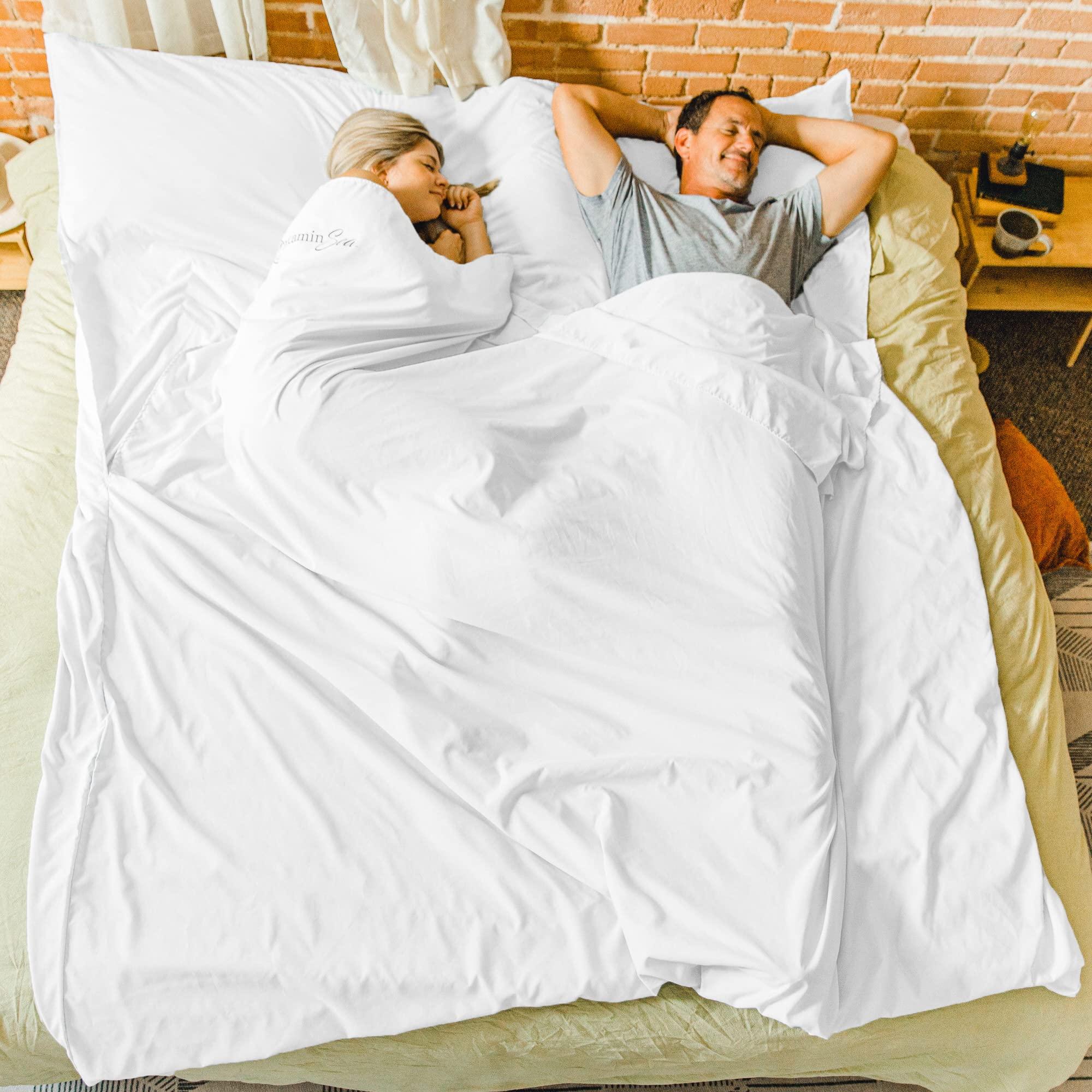 VITAMIN SEA 2 Cotton Sleeping Bag Liners Ultralight | Camping Sheets Lightweight | Travel Sheet Liners for Hotel