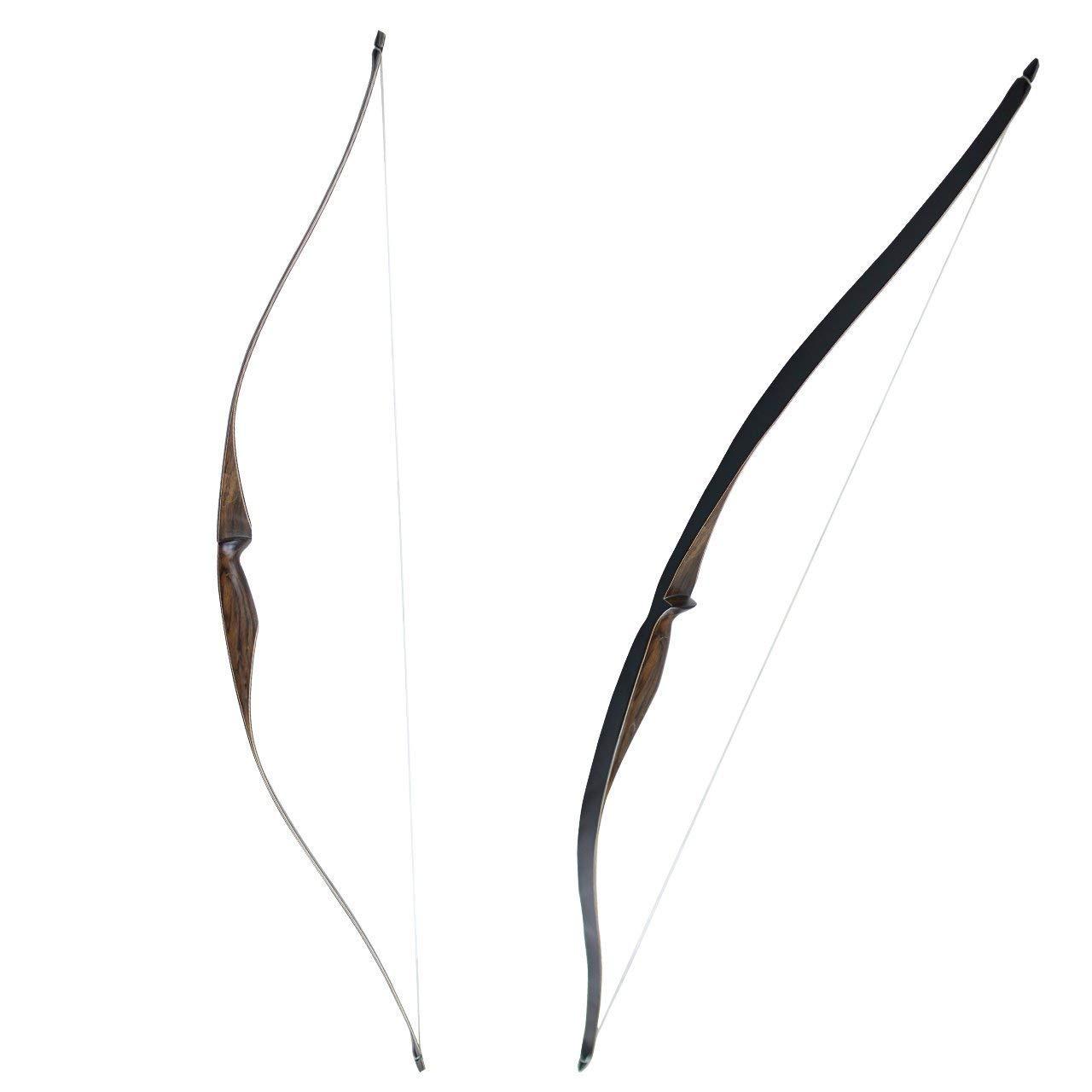 SinoArt SinoArt Sparrow 54" Traditional Long Bow 20-35LBs Draw Weight One-Piece Longbow Recurve BowRight Hands for Beginner Women Tenns (Right Hand 30 LBs)