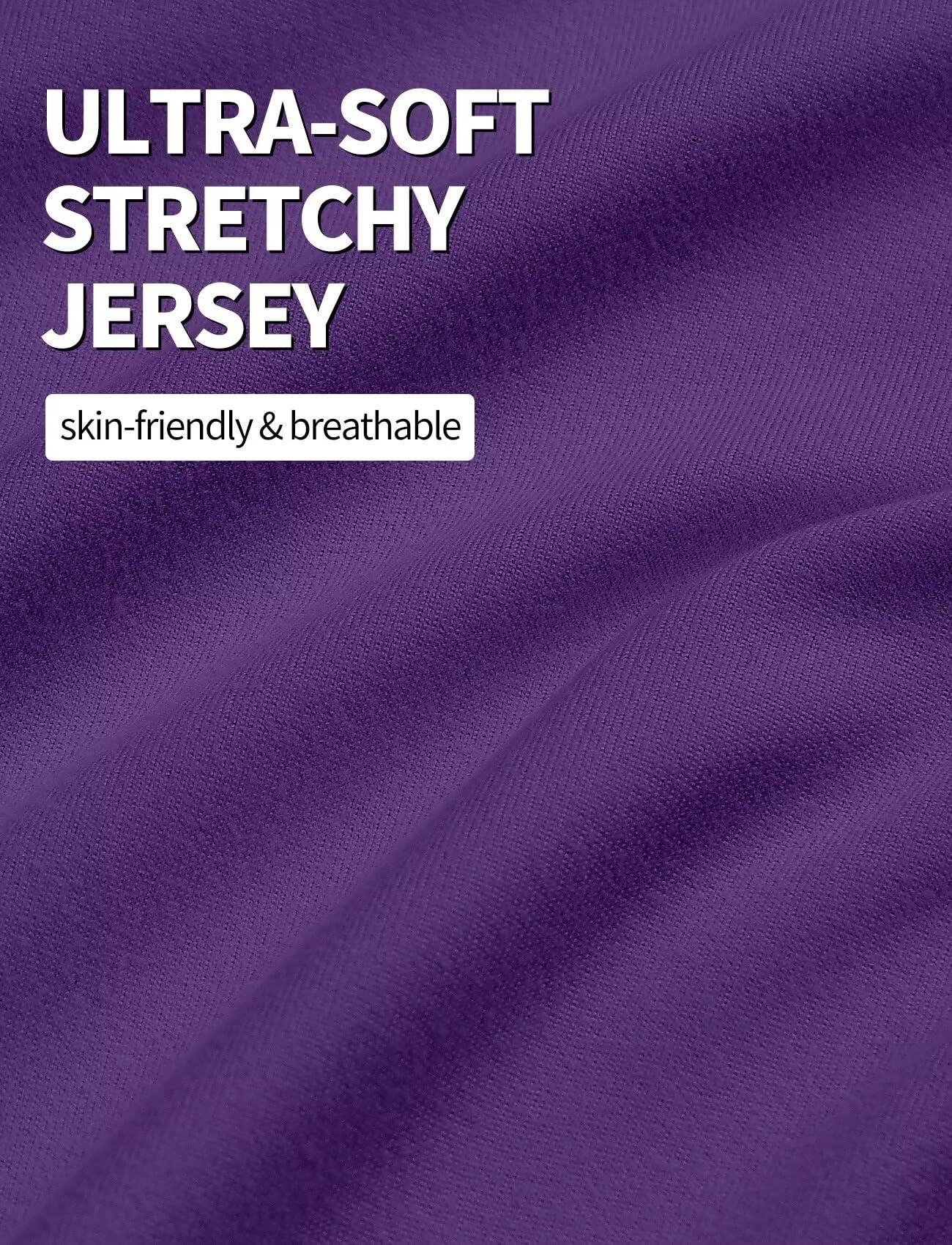 Zengjo Turtlenecks for Women Lightweight(Purple,S)