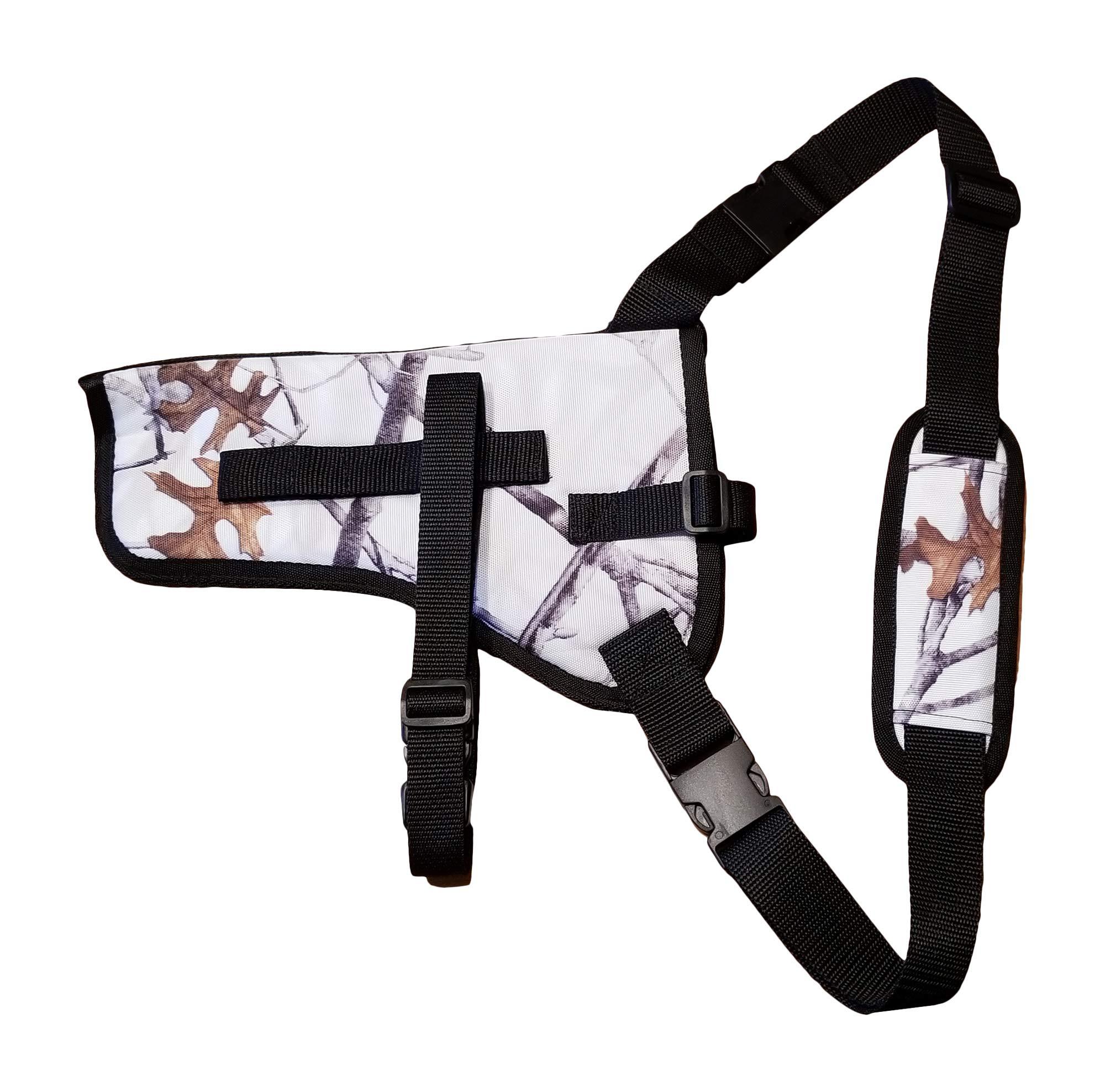 Silverhorse Holsters Silverhorse Holsters Chest Gun Holster | Fits Taurus Raging Bull, Raging Hunter, Raging Judge with Smaller Scope in 6.5\" - 8.375\" Barrel Lengths (8.375\" Barrel Right Hand, Hardwood Snow Camo)