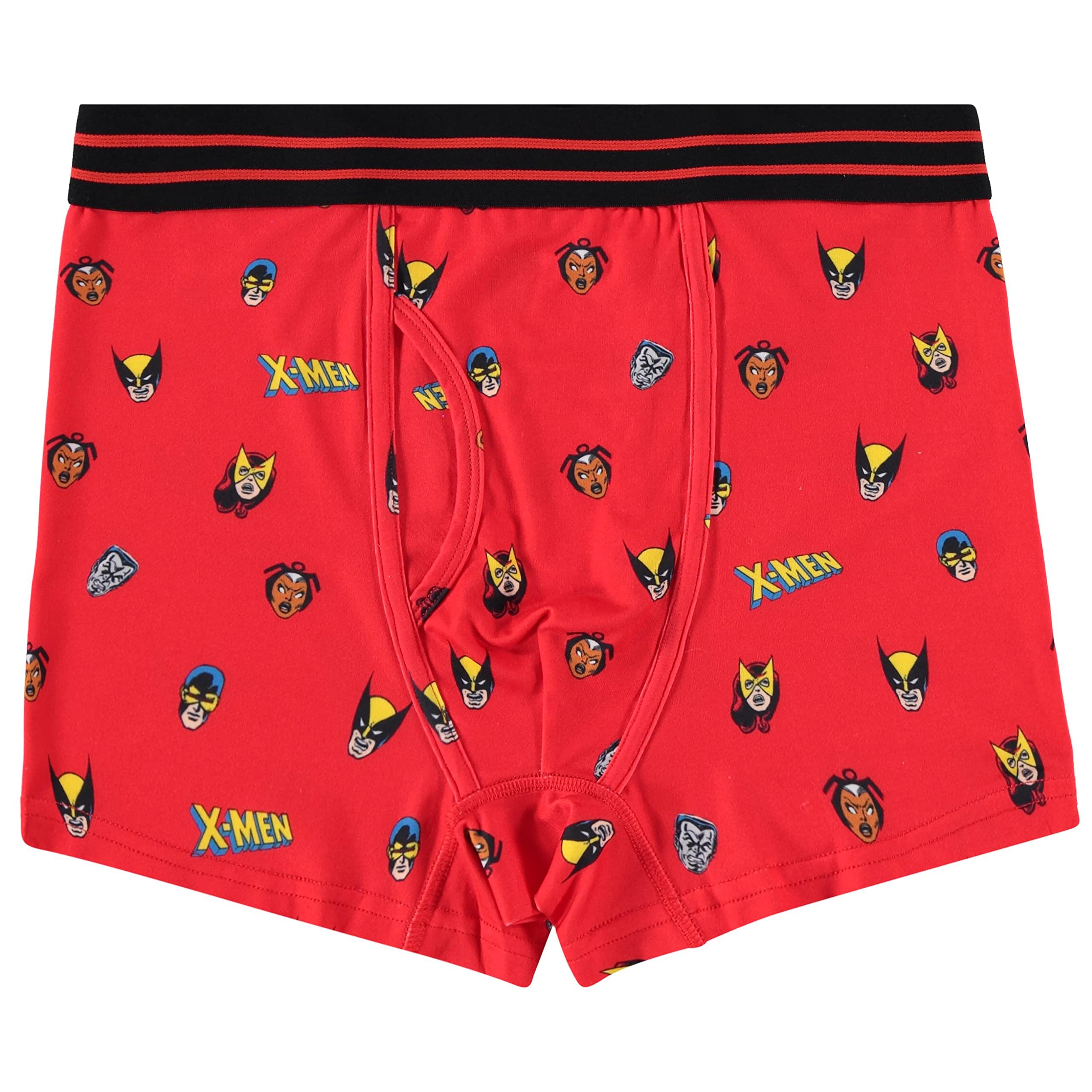 Marvel Marvel Mens Comics Boxer Briefs - X-Men Wolverine Mens Underwear - 2 Pack Boxer Briefs (Multicolor, Medium)