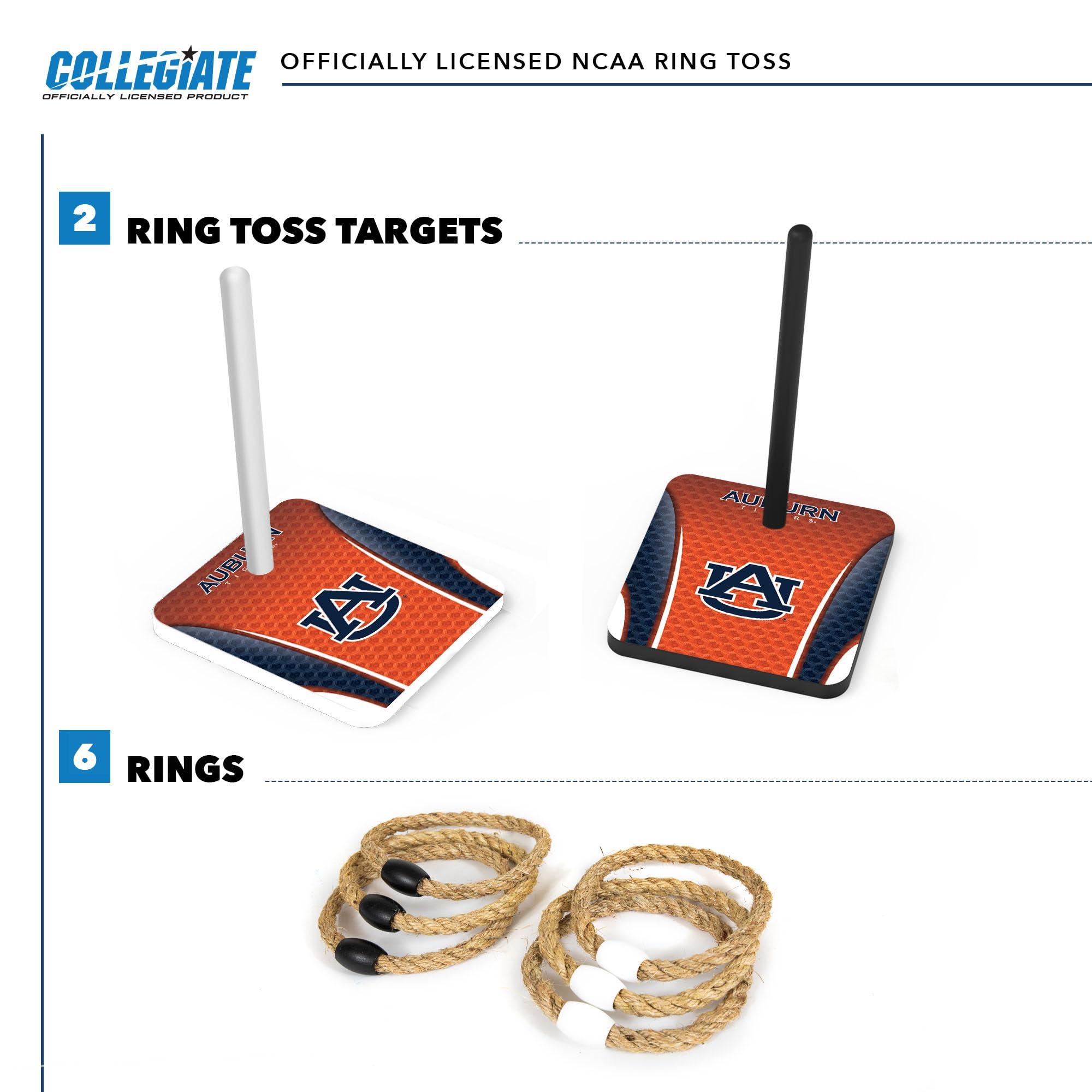Wild Sports Wild Sports College Quoits Set with Direct Print HD Team Graphics Tailgate Ring Toss Game Great Gift for Any NCAA Fan! Ring Toss Family Outdoor Games for The Beach, BBQ, or Tailgate Party