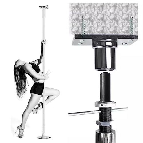 WAHHWF Extensions Dance Pole Ceiling Mount, 7ft/8ft/9ft/10ft/11ft/11.5ft/12ft/12.5ft Spinning Static Dancing Pole for Home Bedroom Apartment Club, Stripper Pole for Plus Size Women, Loads 440lbs (Color : Si