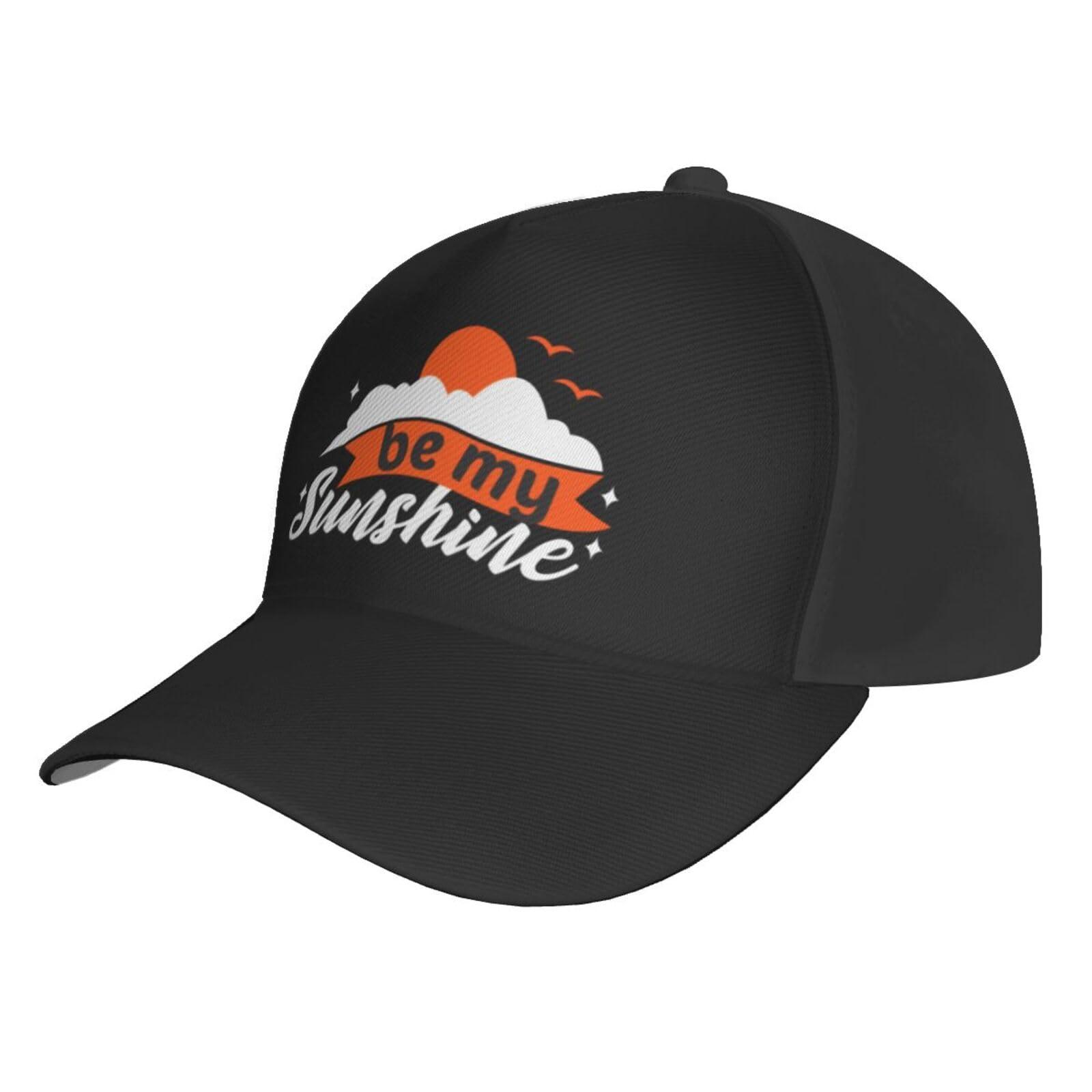 LIFANGMI LIFANGMI Adjustable Be My Sunshine Baseball Cap for Men Women Baseball Hat Outdoor Casual Breathable Caps Trucker Hats Sun Hat Black