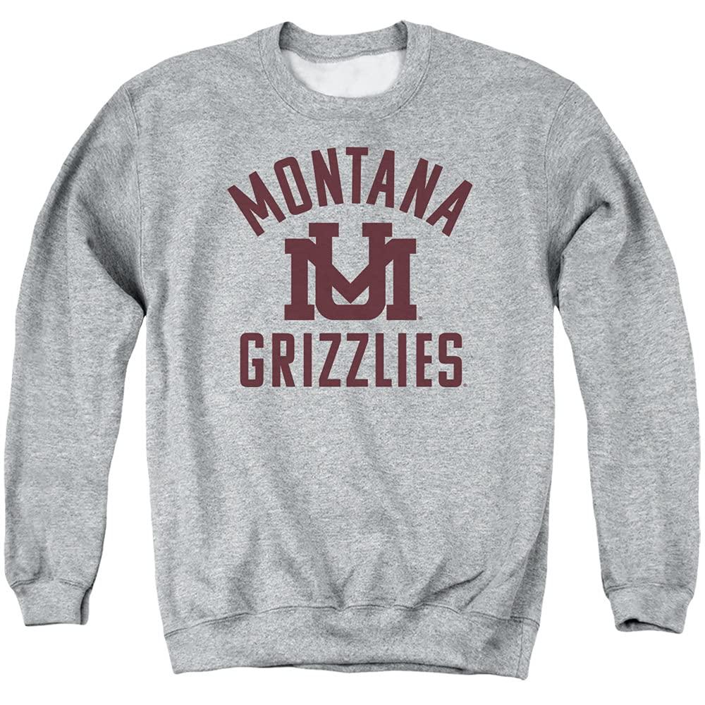 University of Montana University of Montana Official One Color Logo Unisex Adult Crewneck Sweatshirt,Athletic Heather, X-Large