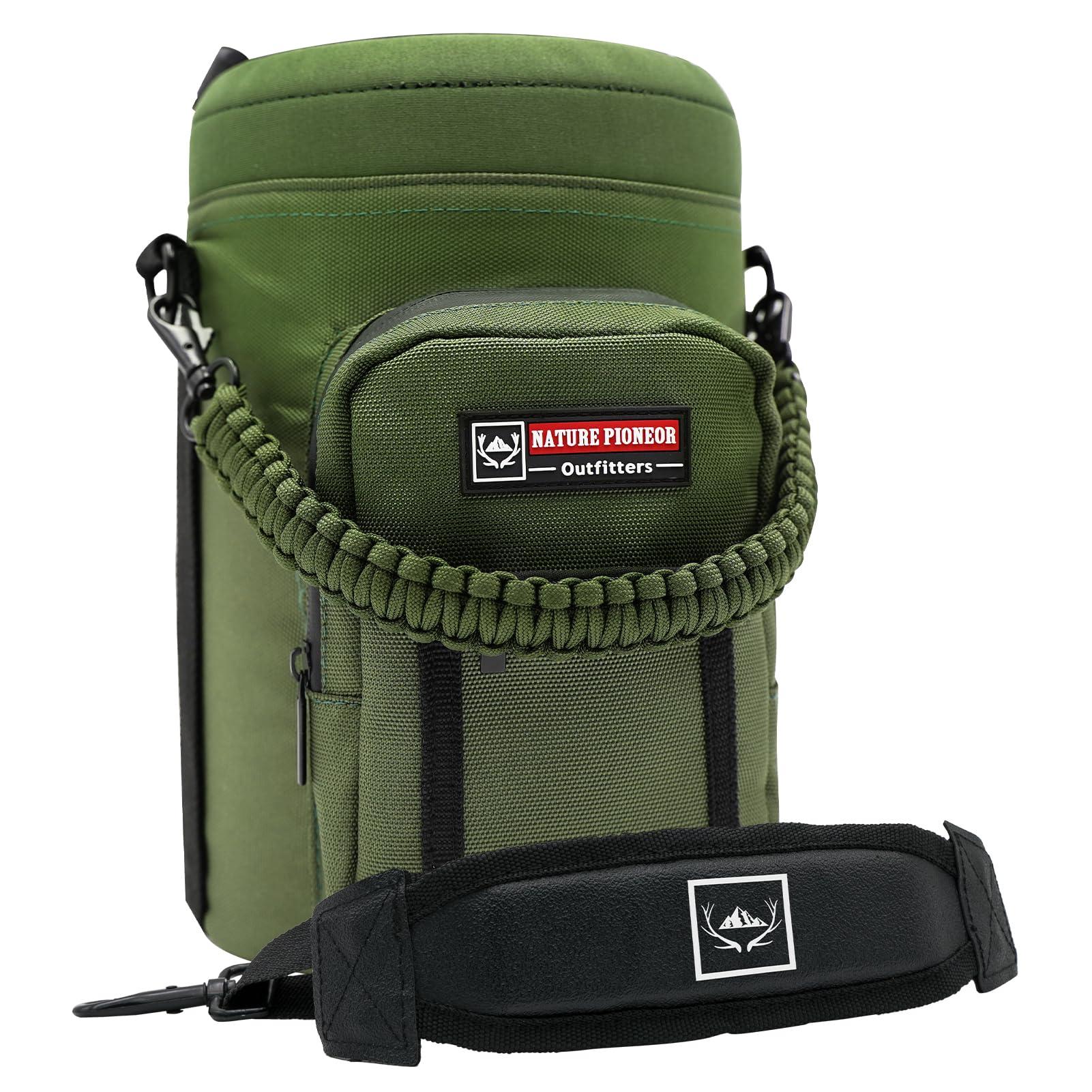NATURE PIONEOR NATURE PIONEOR Insulated Water Bottle Holder with Shoulder Strap for One Gallon 128OZ Sports Water Jugs Bottles, Carrier/Pouch Sleeve for Outdoor Camping, Hiking,Gym