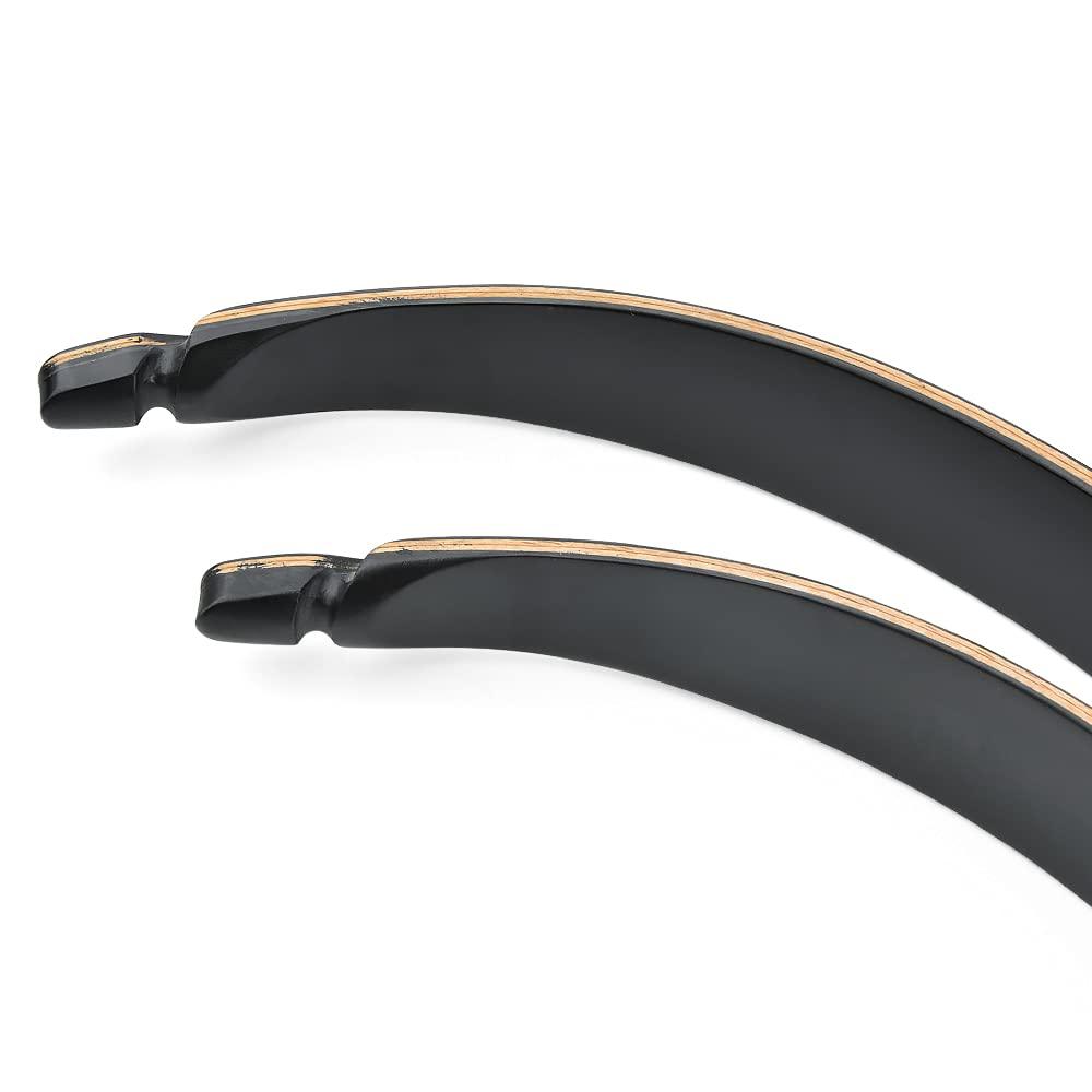 ZSHJGJR ZSHJGJR 60" Archery Recurve Bow 25-60lbs Takedown Hunting Bow and Arrow Set Right Handed Wooden Bow Riser for Adult Target Hunting Shooting (55lbs, Bow Set with Black Bow Case)