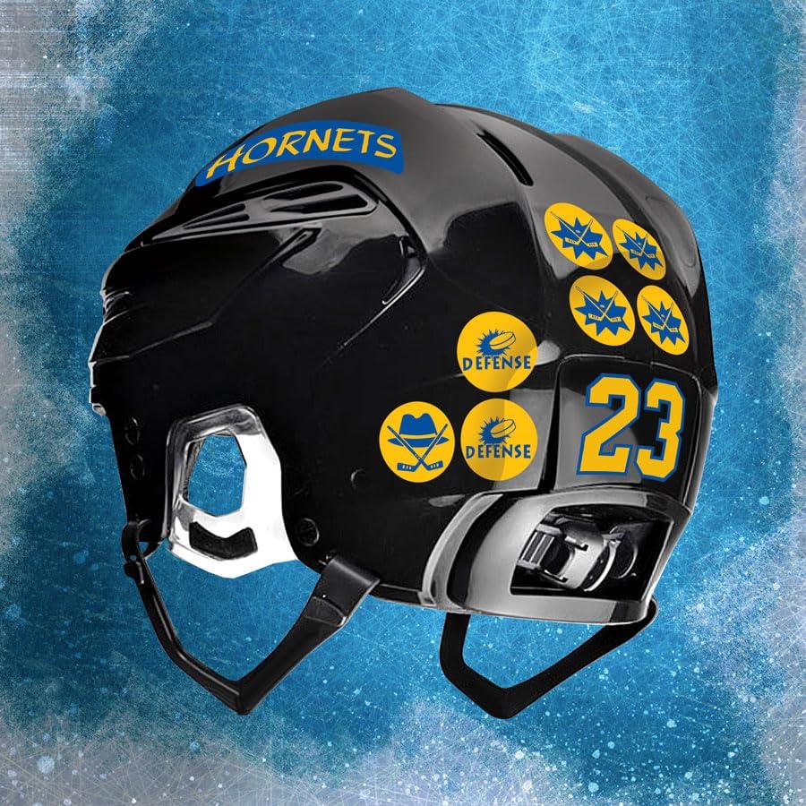 Pro-Tuff Decals Stalking Bear Award Decals Thick mil Vinyl 1-1/8" Diameter (100 Decals) Professional-Grade Football Hockey Baseball Softball Lacrosse (Yellow Gold on Black)