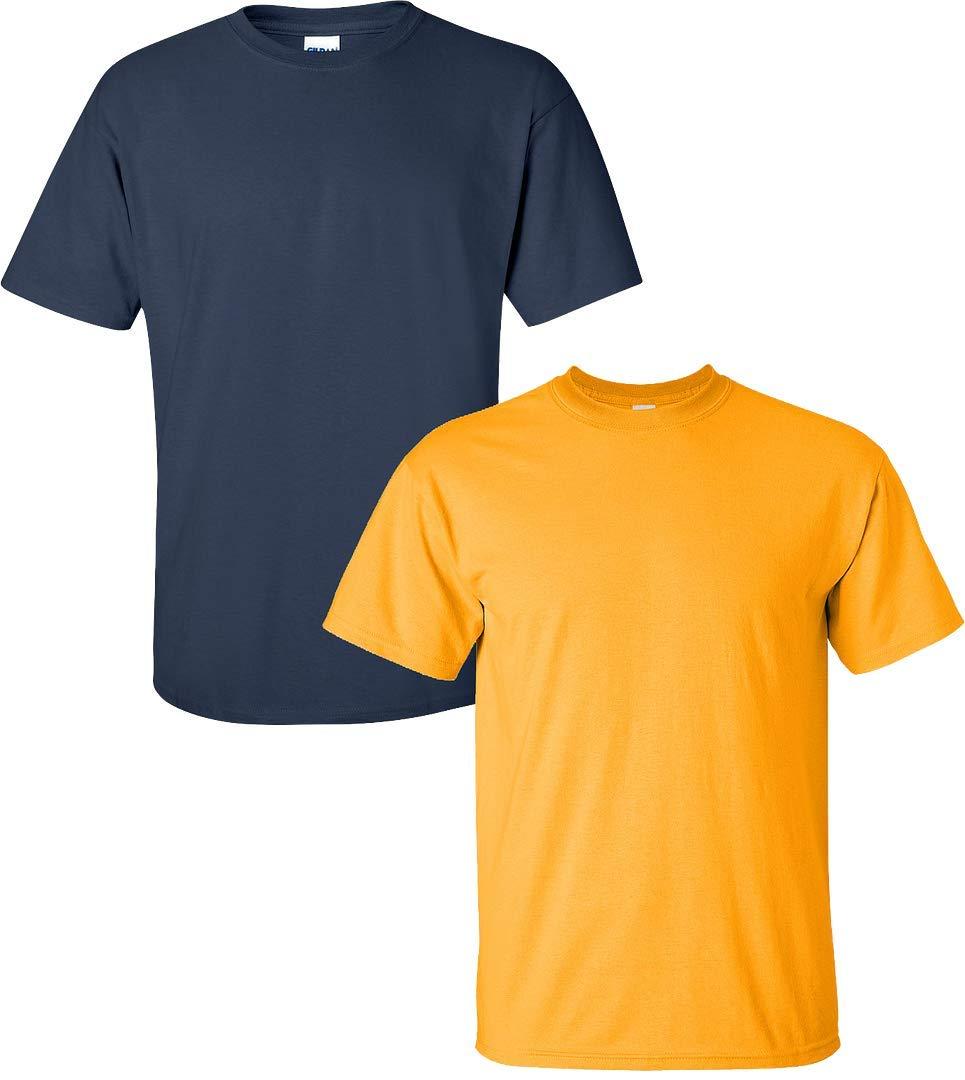 Gildan Gildan Men's Ultra Cotton T-Shirt, Style G2000, 2-Pack SML-Navy+Gold
