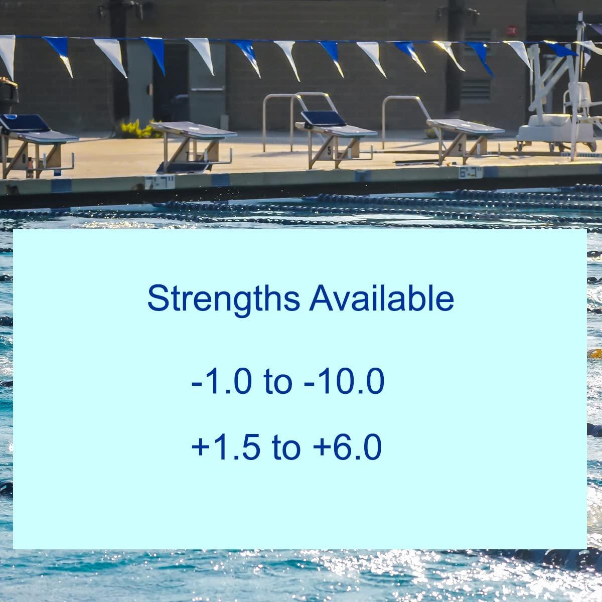 101 BEACH 101 BEACH Swipe Swimming Gear Optical Swim Goggles (Mixed Strengths)