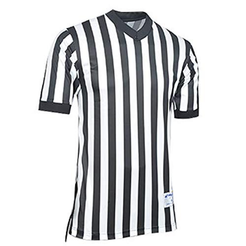 CHAMPRO CHAMPRO Whistle Basketball Officials' Dri Gear Polyester Jersey, Adult Small, Black, White
