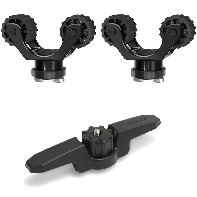 Atader Atader Kayak Accessories for Fishing, w/ 2pcs Kayak Paddle Holder and 1pc Line Cleat for Kayak Track Mount Extended, Black Kayak Track Mount Accessories