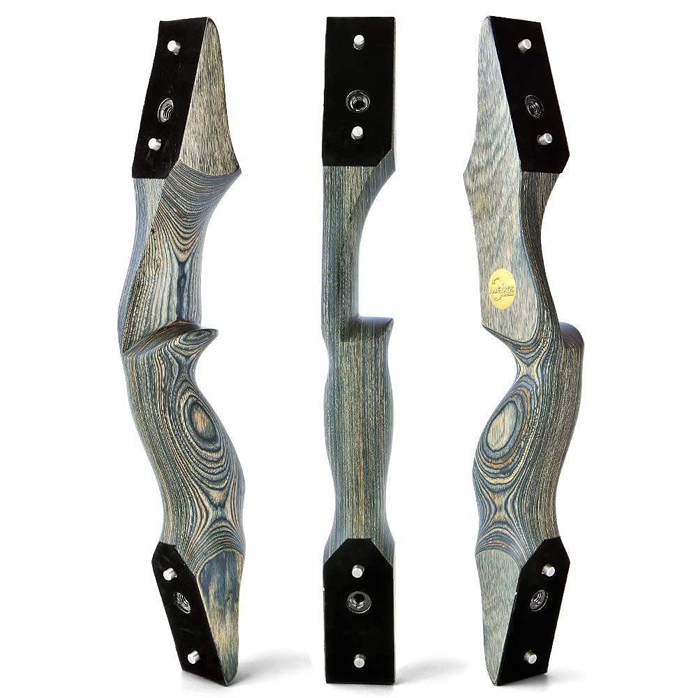 ZSHJGJR ZSHJGJR 60" Archery Recurve Bow 25-60lbs Takedown Hunting Bow and Arrow Set Right Handed Wooden Bow Riser for Adult Target Hunting Shooting (55lbs, Bow Set with Black Bow Case)