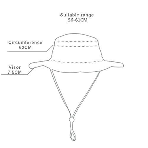 EONPOW EONPOW Fishing Hats Windproof UPF50+ UV Protection Bucket Beach Mesh Sun Hat 56-61cm Dark Gray