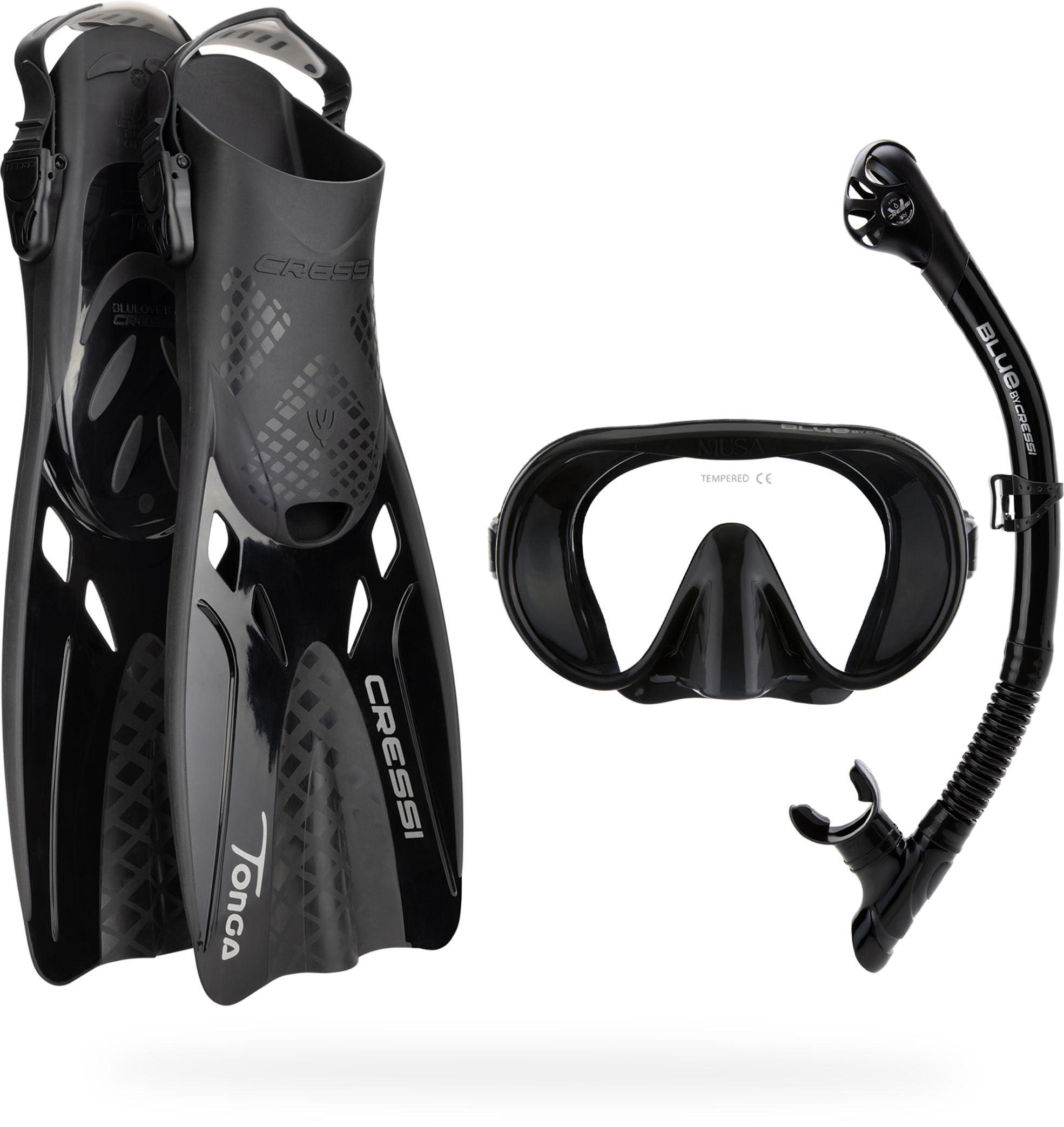 Cressi Cressi Musa Explorer Set Snorkeling Sets, Black, L/XL