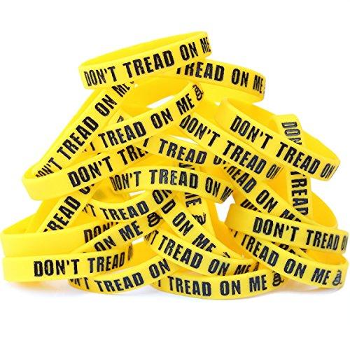 SayitBands SayitBands 20 Don't Tread on Me Wristband Gadsden Flag Design Bracelets