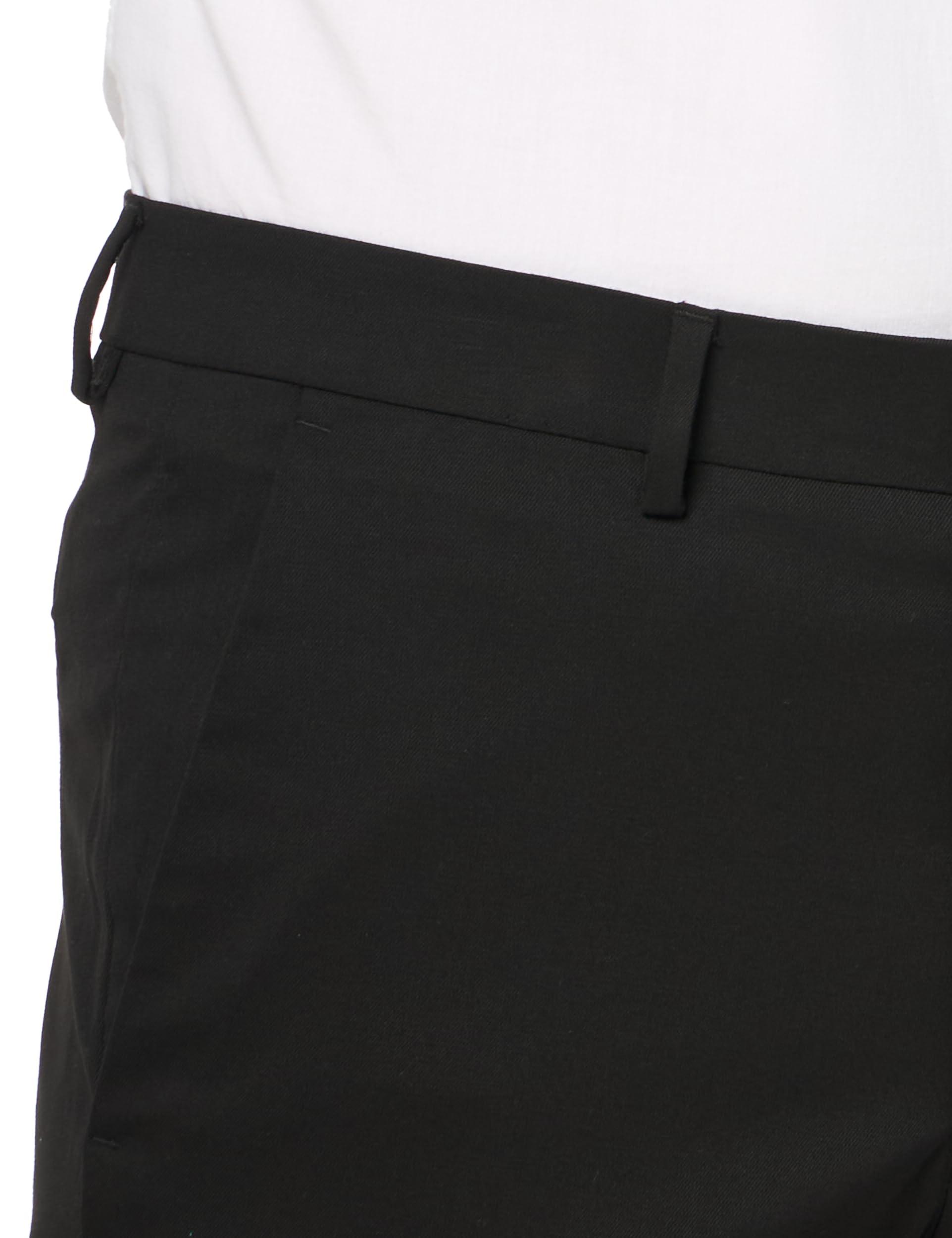 Kenneth Cole Reaction Kenneth Cole Reaction Men's Slim Fit Solid Performance Dress Pant, Black, 36W x 32L