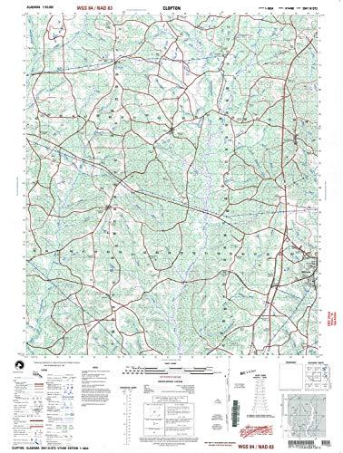 YellowMaps YellowMaps Clopton AL topo map, 1:50000 Scale, 15 X 15 Minute, Historical, 1997, 29.1 x 22 in - Polypropylene